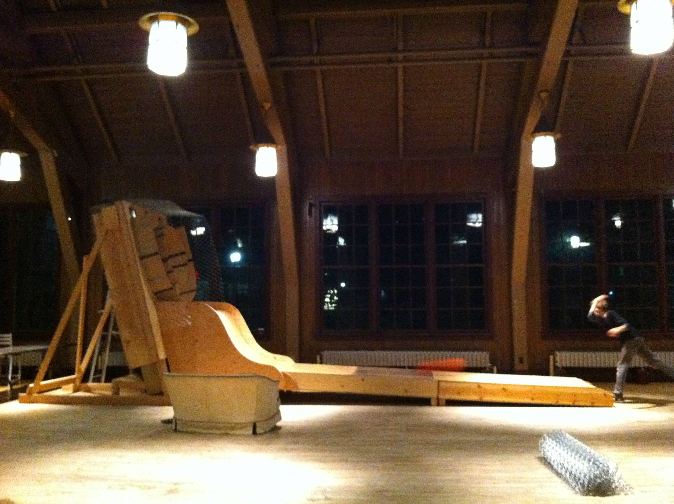 a twenty foot long skee ball machine built by me and some friends