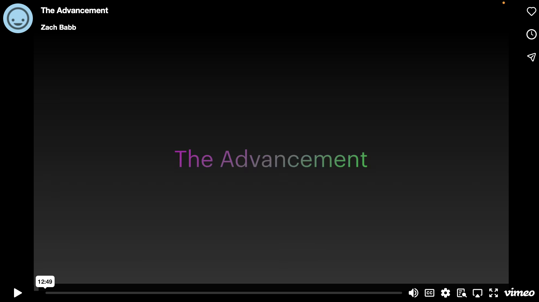 This is a short teaser video for The Advancement