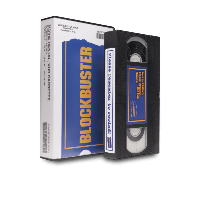 The glorious blastic blockbuster video casette cases